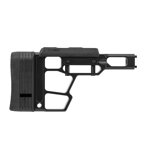 MDT SRS-X Lite Buttstock tilbyr styrke, ergonomi og presis justerbarhet. Lett, robust design med justerbar LOP og høyde for optimal komfort.